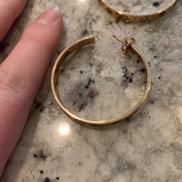 Tory Burch Gold Hoop Earrings - Picture 5 of 5